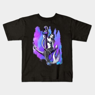 Anchor Mermaid Kids T-Shirt